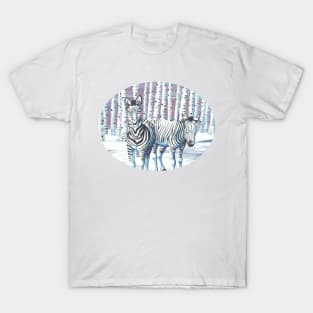 Zebras in the Snow T-Shirt